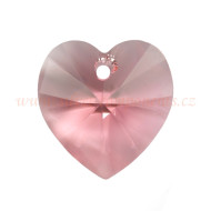Swarovski srdce 18 mm - Rose Peach